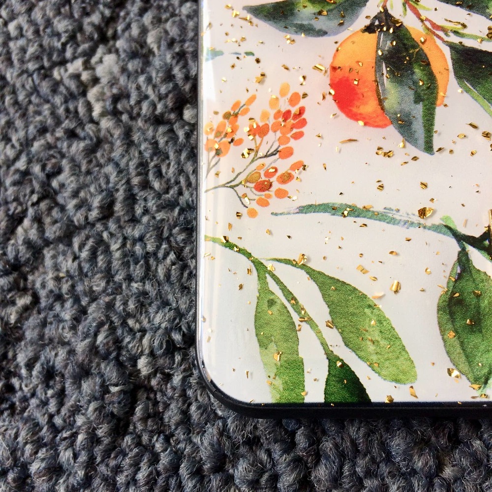 iPhone X/XS Case Orange Leaf Print Cover NEW - Picture 6 of 9